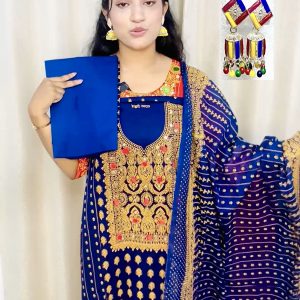 দিল্লি বুটিকের থ্রি পিছ - নেভি ব্লু