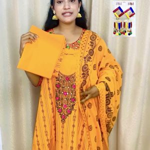 দিল্লি বুটিকের থ্রি পিছ - কমলা
